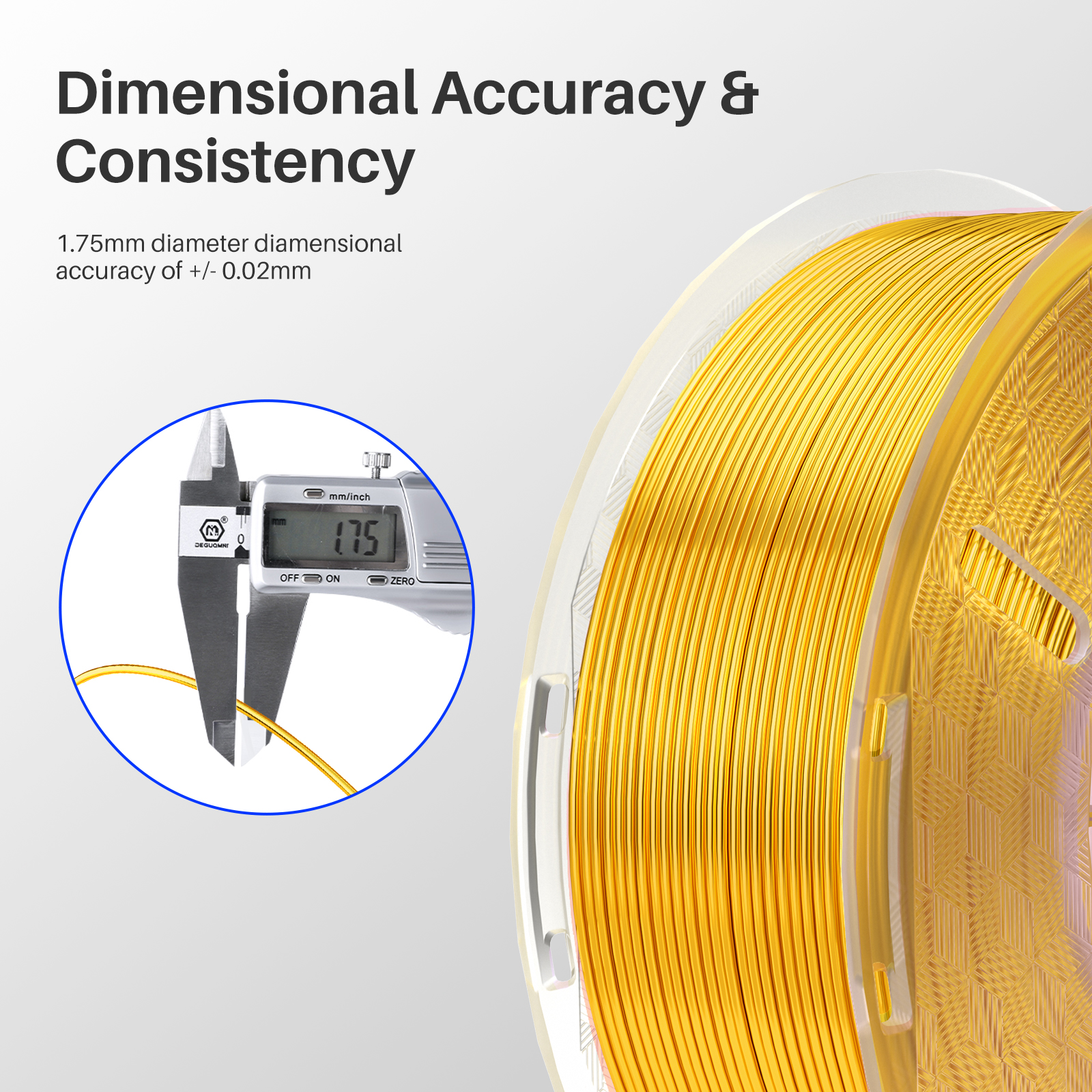 Filamento PLA Dorado Silk Elegoo Premium - Image 4