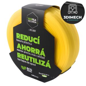 Filamento PLA Amarillo Hellbot Ecofila Recarga 1kg 1.75mm
