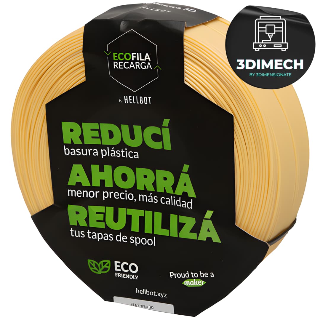 Filamento PLA Arena Pastel Hellbot Ecofila Recarga 1kg 1.75mm