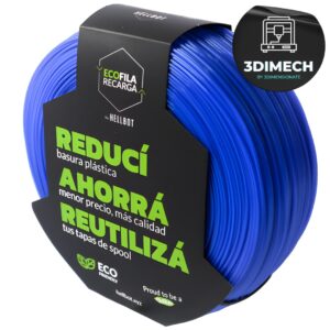 Filamento PLA Azul Hellbot Ecofila Recarga 1kg 1.75mm