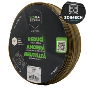 Filamento PLA Bronce Hellbot Ecofila Recarga 1kg 1.75mm