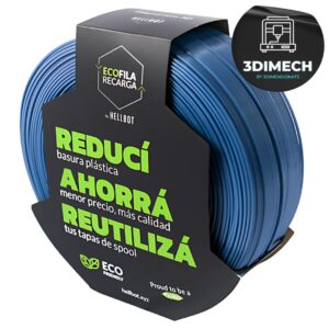 ilamento PLA Cobalto Hellbot Ecofila Recarga 1kg 1.75mm