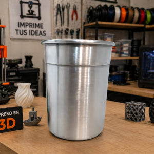 Vaso Chop Aluminio 500ml Medio Litro Para Impresión 3D + STL Personalizado (Pack x5)