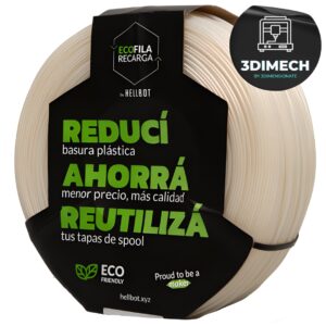 Filamento PLA Diamante Translúcido Hellbot Ecofila Recarga 1kg 1.75mm