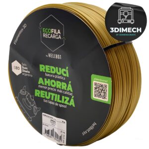 Filamento PLA Dorado Hellbot Ecofila Recarga 1kg 1.75mm