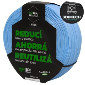 Filamento PLA Índigo Pastel Hellbot Ecofila Recarga 1kg 1.75mm