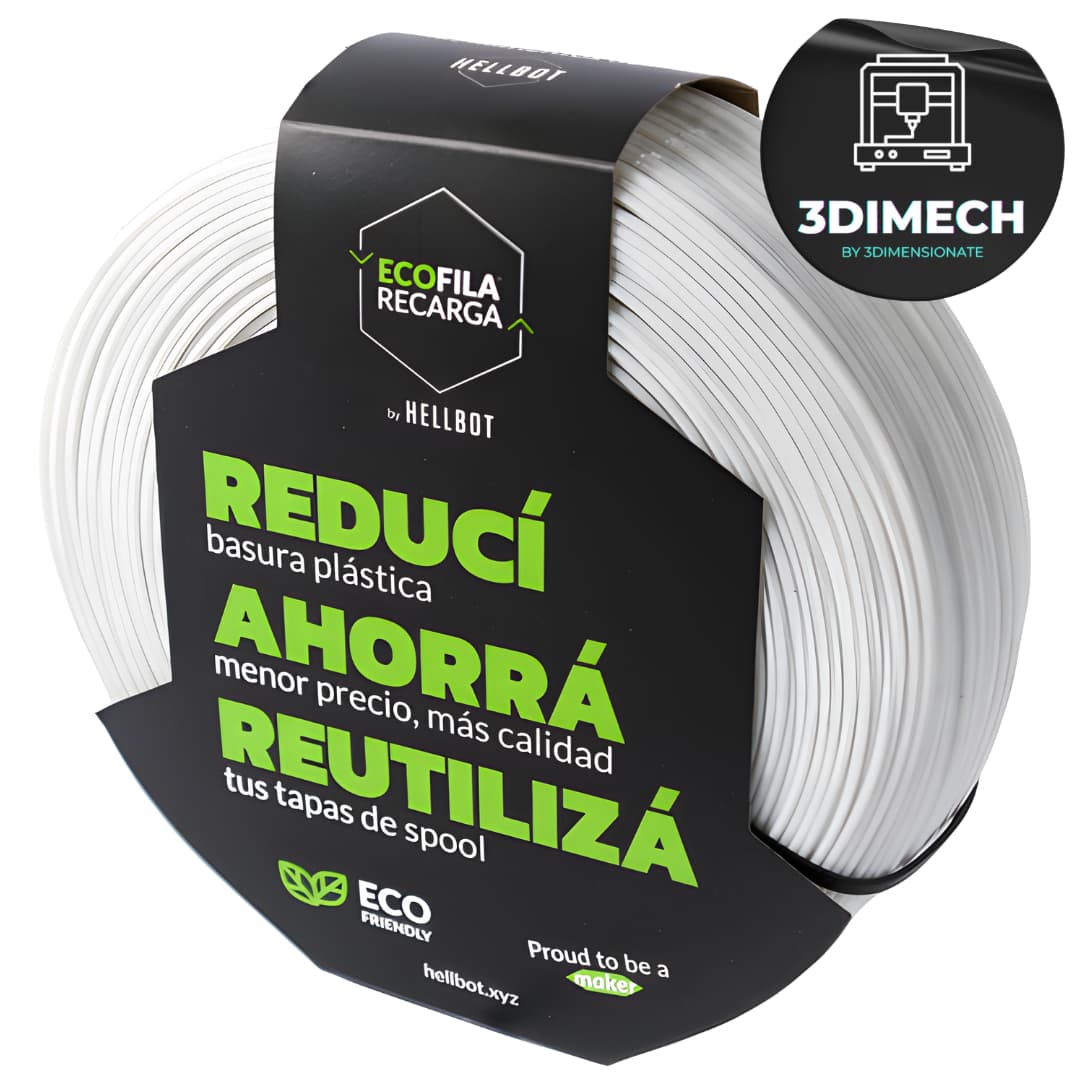 Filamento PLA Mármol Hellbot Ecofila Recarga 1kg 1.75mm