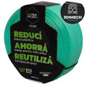 Filamento PLA Menta Pastel Hellbot Ecofila Recarga 1kg 1.75mm