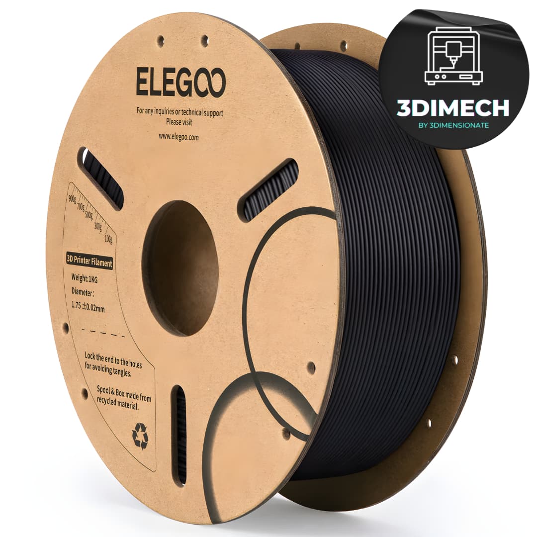 Filamento PLA Negro Con Fibra De Carbono Elegoo