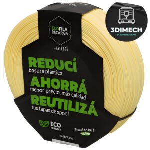 Filamento PLA vainilla pastel Hellbot Ecofila Recarga 1kg 1.75mm
