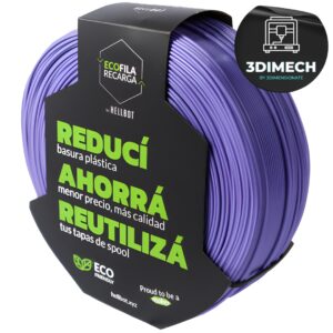 Filamento PLA Violeta Hellbot Ecofila Recarga 1kg 1.75mm