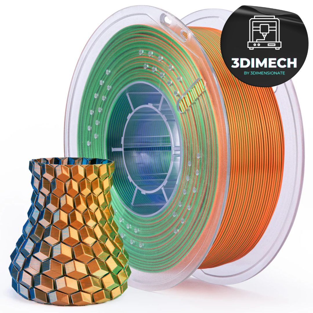 Filamento PLA Azul Verde Naranja Silk Elegoo Premium 1kg