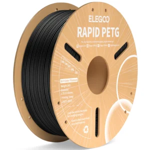 Filamento PETG Rapido Negro Elegoo 600mms 1kg 1.75mm