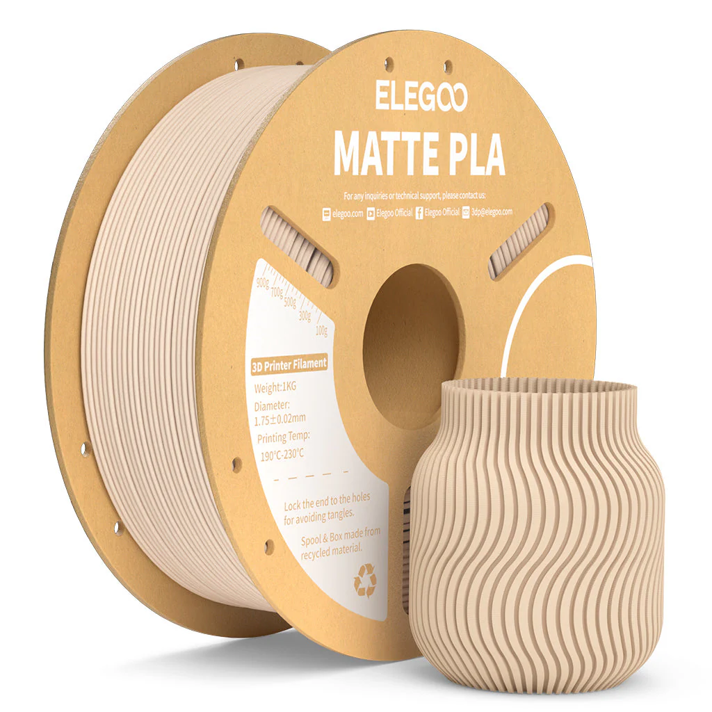 Filamento Pla Mate Beige Elegoo Premium 1Kg 1.75Mm