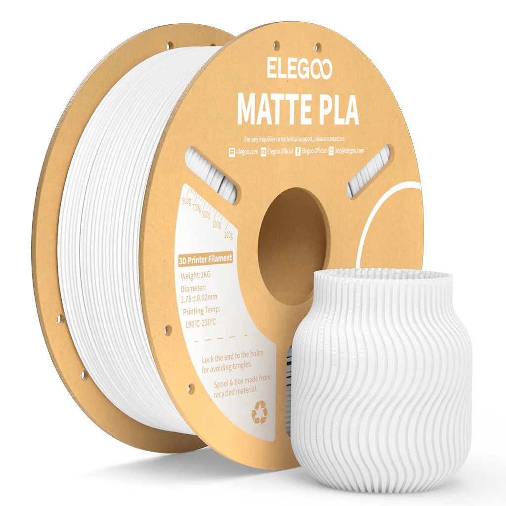 Filamento Pla Mate Blanco Elegoo Premium 1Kg 1.75Mm